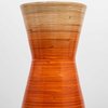 Uniquewise 31.5" Classic Bamboo Floor Vase Handmade, For Dining, Living, Entryway, Glossy Orange QI003242.L.OR
